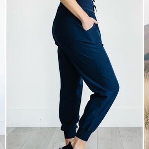 KIAVA Women's Dark Blue Cropped Pants